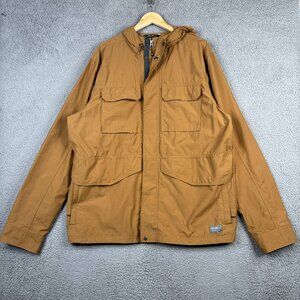 Eddie Bauer Jacket Mens Size TXL Brown Lightweight Everson Parka Full Zip Hooded